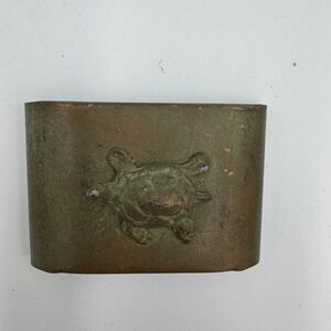 Vintage McClelland Barclay Bronze Turtle Belt Buckle Signed Art Deco Figural